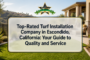 Top-Rated Turf Installation Company in Escondido, California: Your Guide to Quality and Service